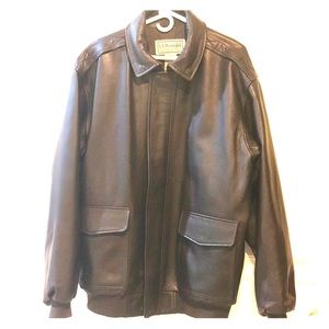 LL Bean Men’s Leather Bomber Jacket